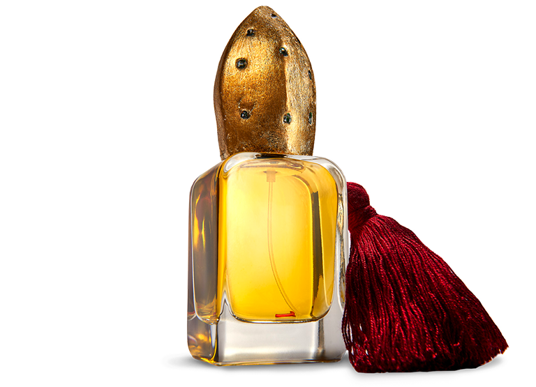 Osang Super  Extrait de Parfum flacon in glass bottle and hand sculpted cap and charm